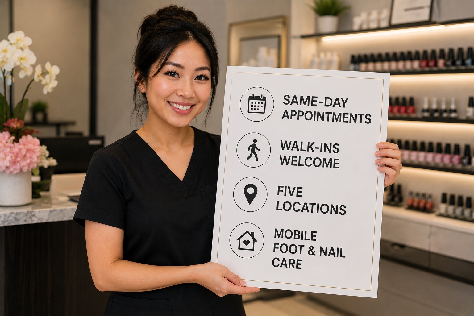 Walk-in friendly Phamily salon entrance